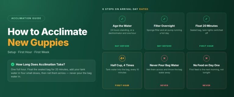 How to acclimate new guppies - 6 steps for arrival day